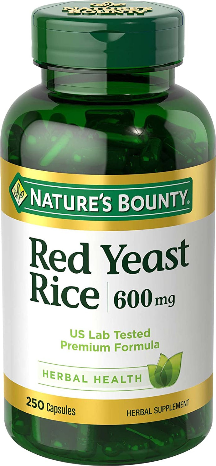 Pastillas de arroz de levadura roja y a base de hierbas, 600 mg, 250 cápsulas