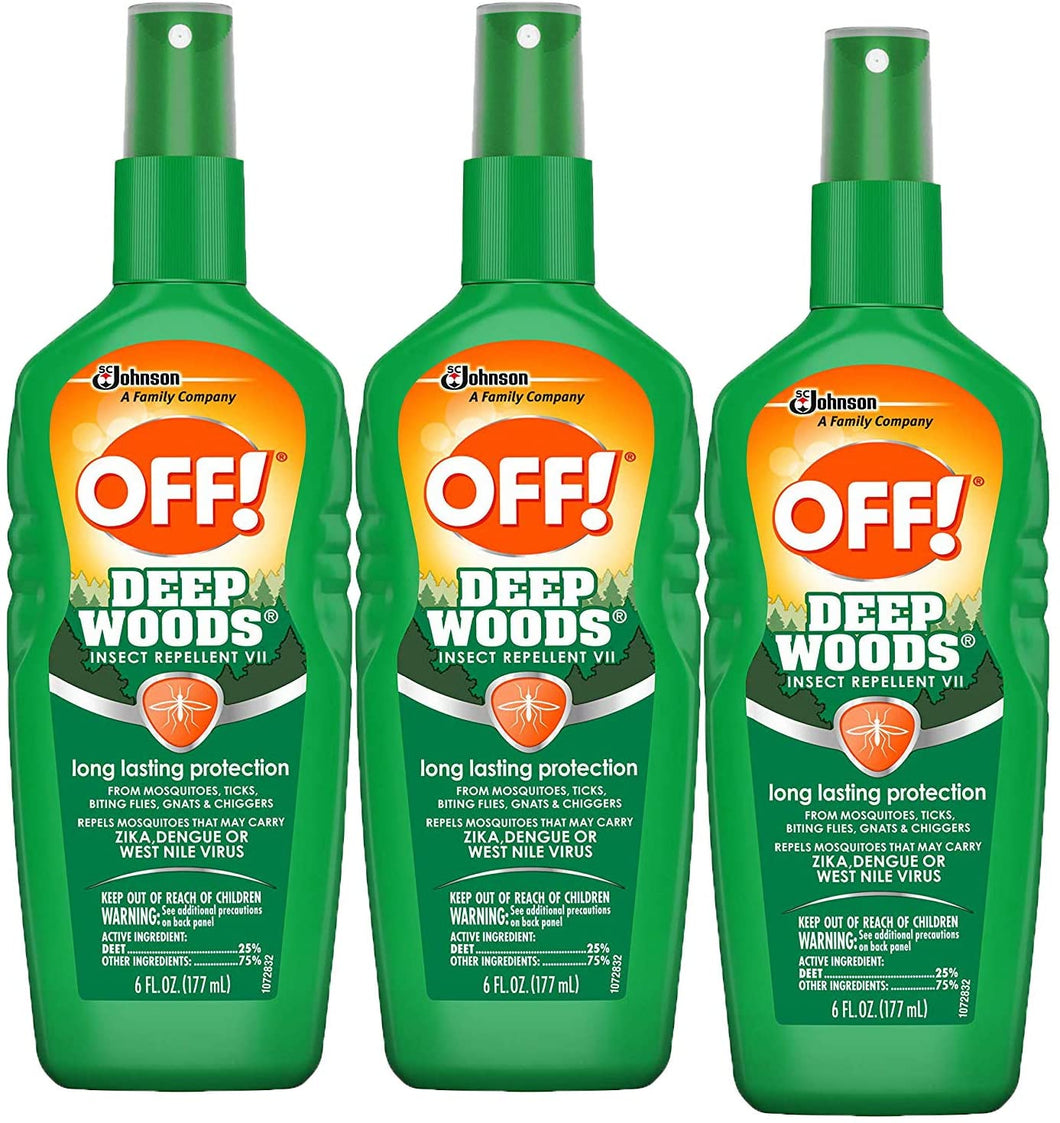 OFF! Deep Woods Repelente de insectos VII, 6 oz (3 unidades) NDP84