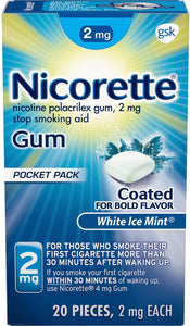 Nicorette goma de mascar para dejar de fumar, 20 unidades