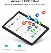 Cargar imagen en el visor de la galería, Android Tablet 10 Pulgadas, 3G Phablet Android 9.0 Pie, Ranuras para Tarjeta SIM Dual y Cámaras, Certificado GMS, 32GB, Bluetooth, WiFi, GPS
