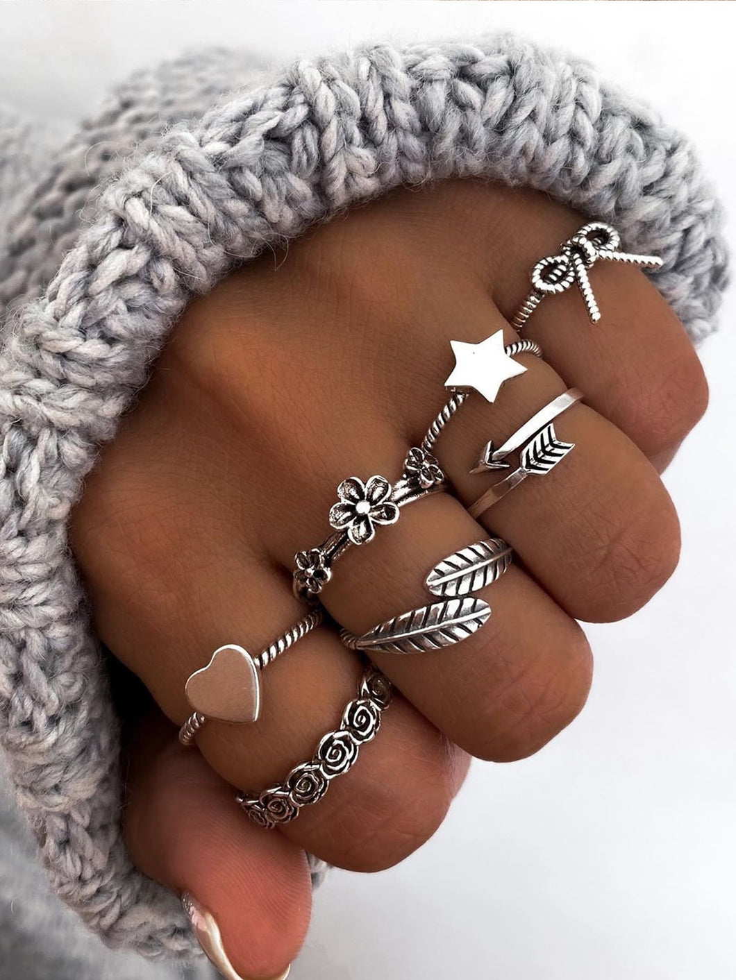 Anillo de decoración de estrella y arco de 7 piezas ✅