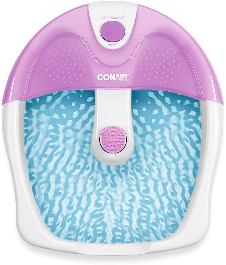 Conair Foot Pedicure Spa con Masaje de Vibración Calmante, Lavanda/Blanco