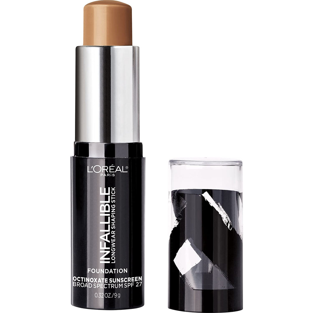 L'Oreal Paris Maquillaje Infalible base de barra moldeadora de larga duración, 410 Cacao