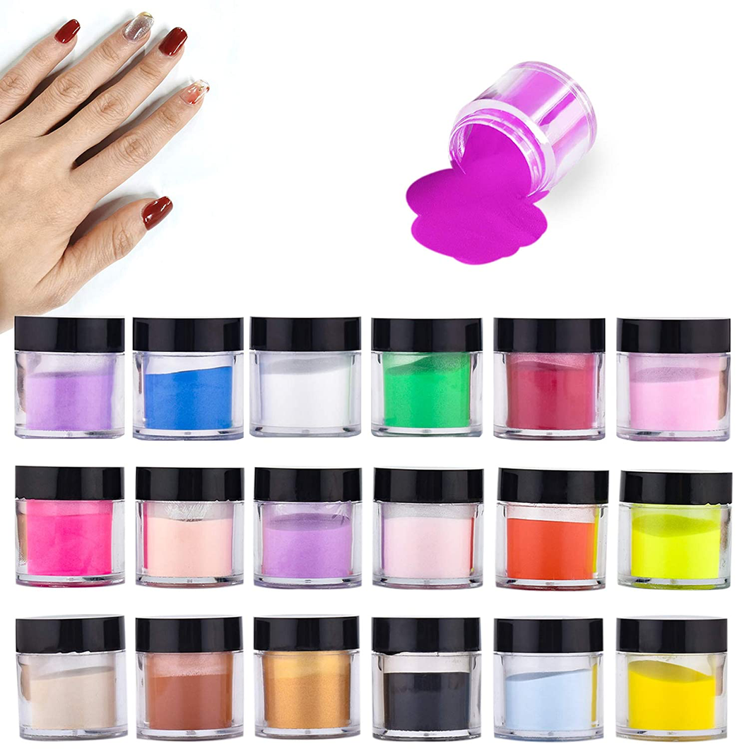 Polvo de acrílico, 18 Colores