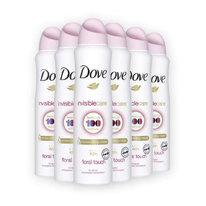 Desodorante en espray Dove Invisible Care 5.1 fl oz (paquete de 6)