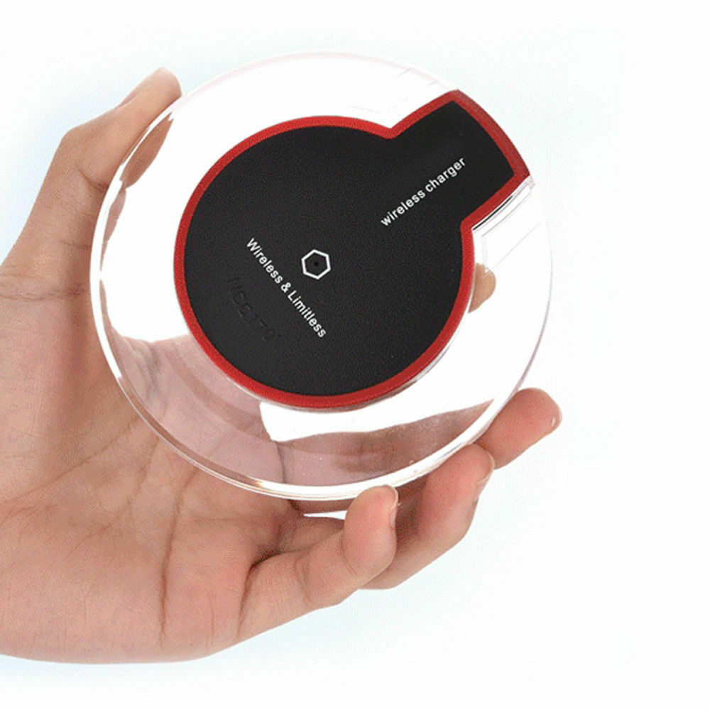 Cargador inalámbrico Qi Pad de carga rápida iPhone X 8 XS Max XR Samsung S8 S9 Negro