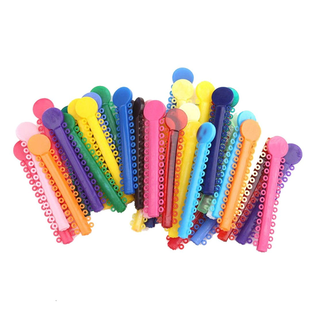 Lazos de ligadura ortodóntica dental(1008pcs, multicolores NDP40