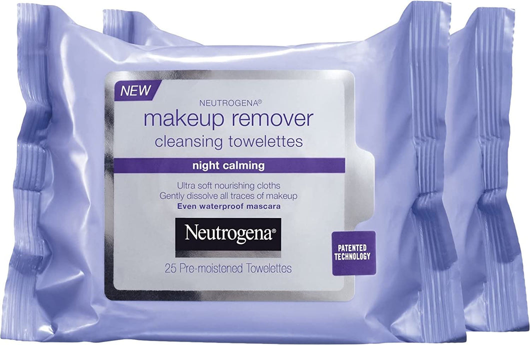 Toallitas limpiadoras calmantes de noche Neutrogena 25 unidades