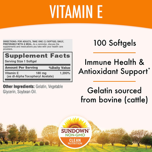 Vitamina E, 100 cápsulas