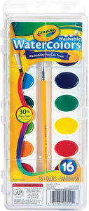 Crayola Juego de acuarela: 1 set, 16 colores, Multicolor NDP29