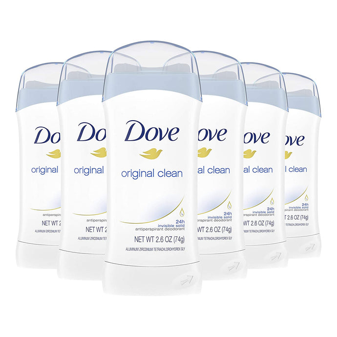 Desodorante antitranspirante Dove Advanced Care, Original Clean, 2.6 oz, paquete de 6