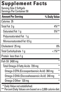 Aceite de pescado 1200 mg, 100 cápsulas