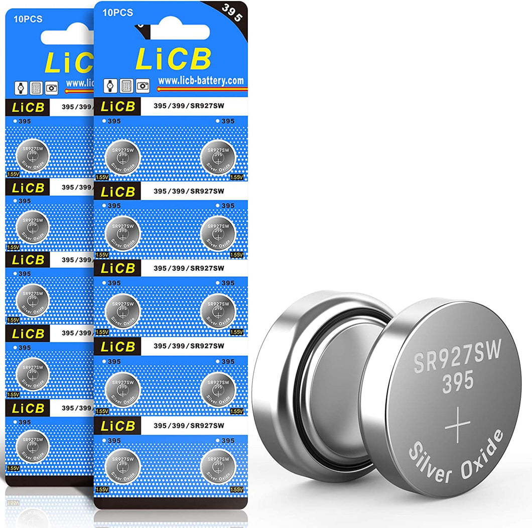 Pilas para reloj (20 unidades, 1,5 V) SR927SW 395 399 AG7 NDP43