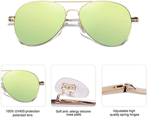 Gafas de sol de aviador clásicas para mujeres y hombres con montura metálica NDP-97