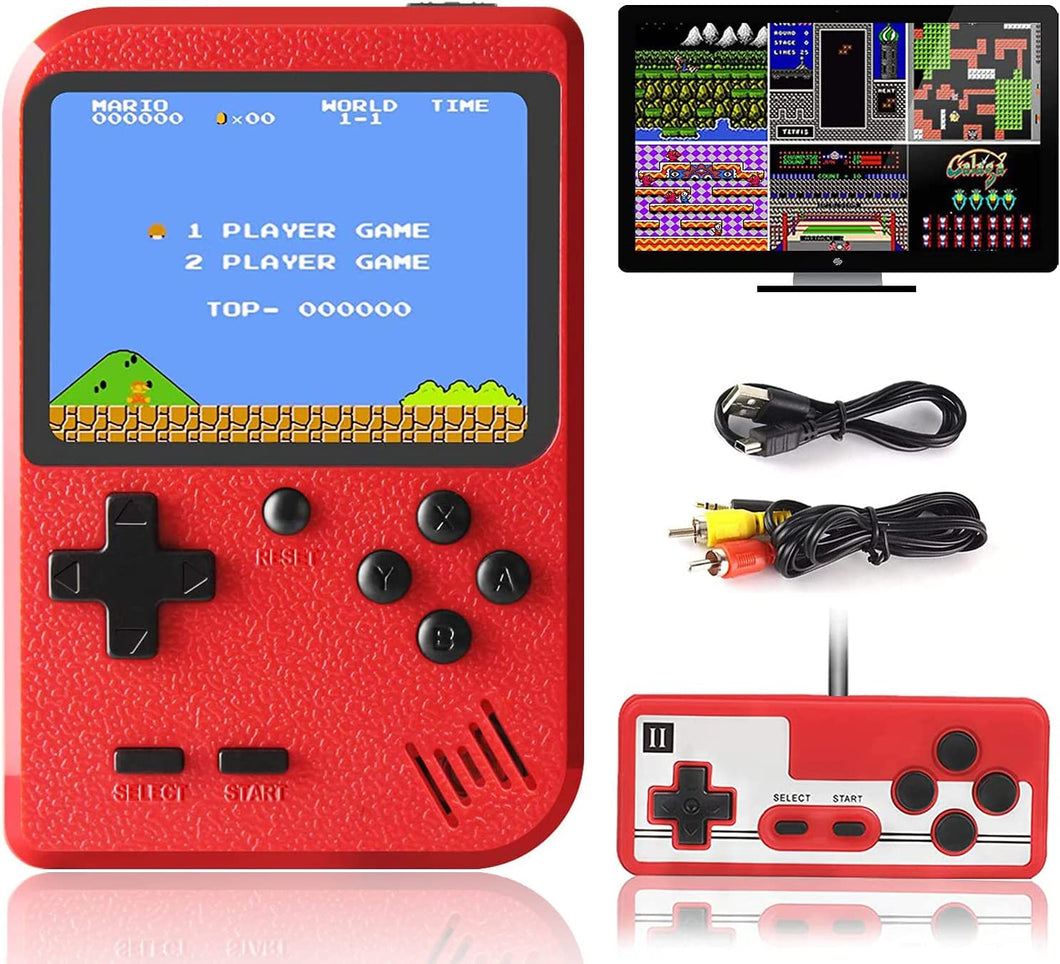 Consola de juegos de mano, diseño retro con 400 juegos clásicos