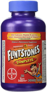 Flintstones - Multivitamínico completo para niños, 200 tabletas masticables