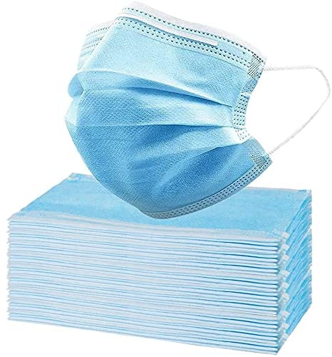 50 Mascarillas desechables para el hogar y la oficina, filtro de 3 capas cómodo y transpirable.