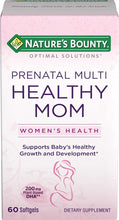 Cargar imagen en el visor de la galería, Multivitamínico prenatal, apoya el crecimiento y desarrollo saludables del bebé, 60 cápsulas
