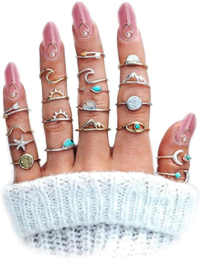 Juego de anillos apilables para mujeres y niñas NDP-44