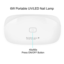 Cargar imagen en el visor de la galería, Secador de uñas, mini lámpara de uñas portátil UV LED 6W, con temporizador de 45s y 60s
