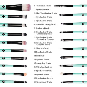 20 unidades kit de brochas para maquillaje  NDP52