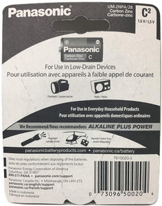 Panasonic Super Heavy Duty pilas C, 2 unidades)