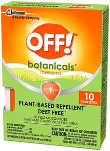 OFF! Botanicals Toallas naturales repelentes de mosquitos e insectos  NDP81