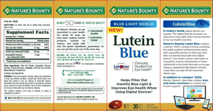 Luteína azul, apoya la salud visual, 30 cápsulas