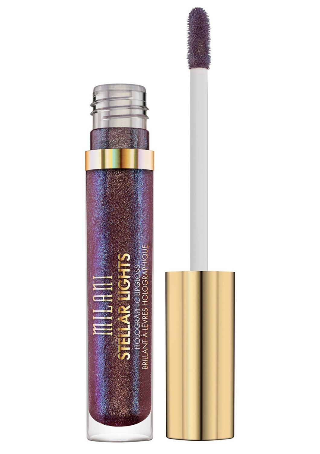 Brillo de labios holográfico Stellar Lights de Milani- Kaleidoscopic Purple 06
