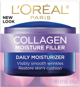 Crema hidratante facial de colágeno para el cuidado de la piel de L'Oreal Paris, crema de día y de noche
