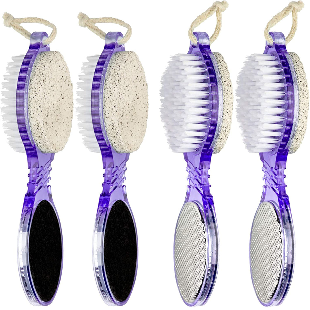 Juego de palas de pedicura 4 en 1 con piedra pómez para pies