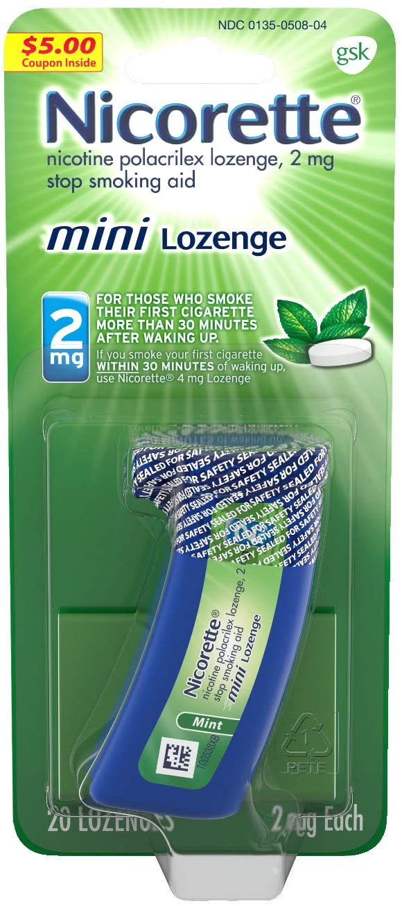 Nicorette- Pastillas de nicotina con sabor a menta Exp. 01/26