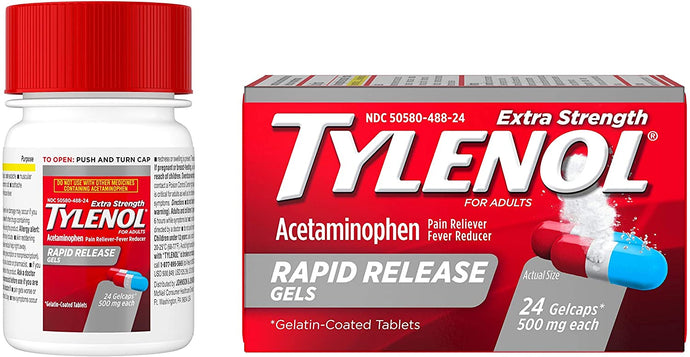 Tylenol - Geles de liberación rápida de acetaminofeno extrafuerte, alivio del dolor y reducción de fiebre