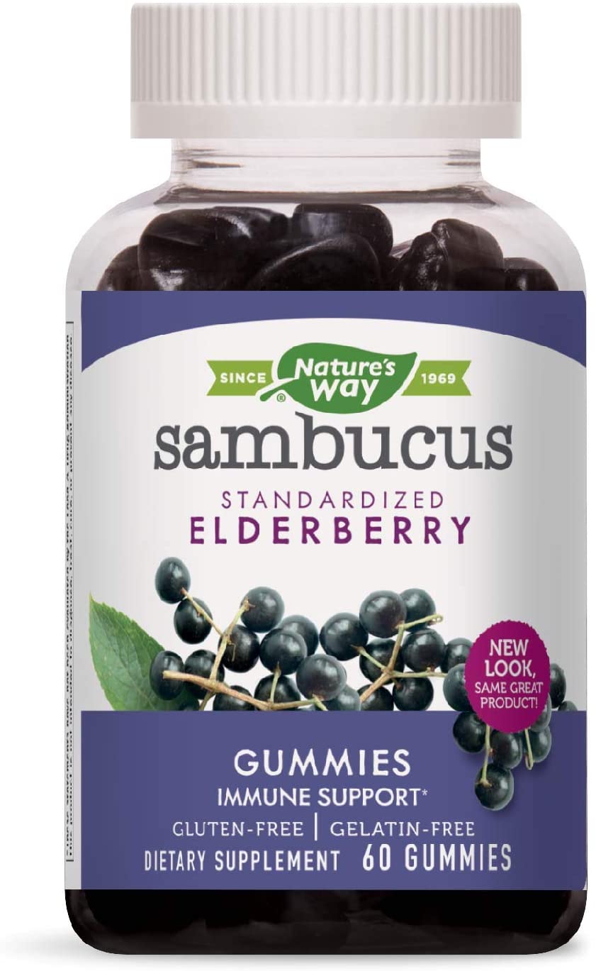 Gomitas de saúco con vitamina C y zinc, vegetarianas, 60 gomitas