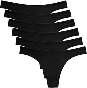 Parte de abajo de bikini, tipo tanga, algodón transpirable, paquete de 6 NDP95