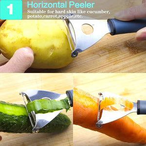 4 piezas peladores de verduras ralladores para cocina NDP16
