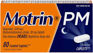 Motrin PM Caplets, 200 mg de ibuprofeno
