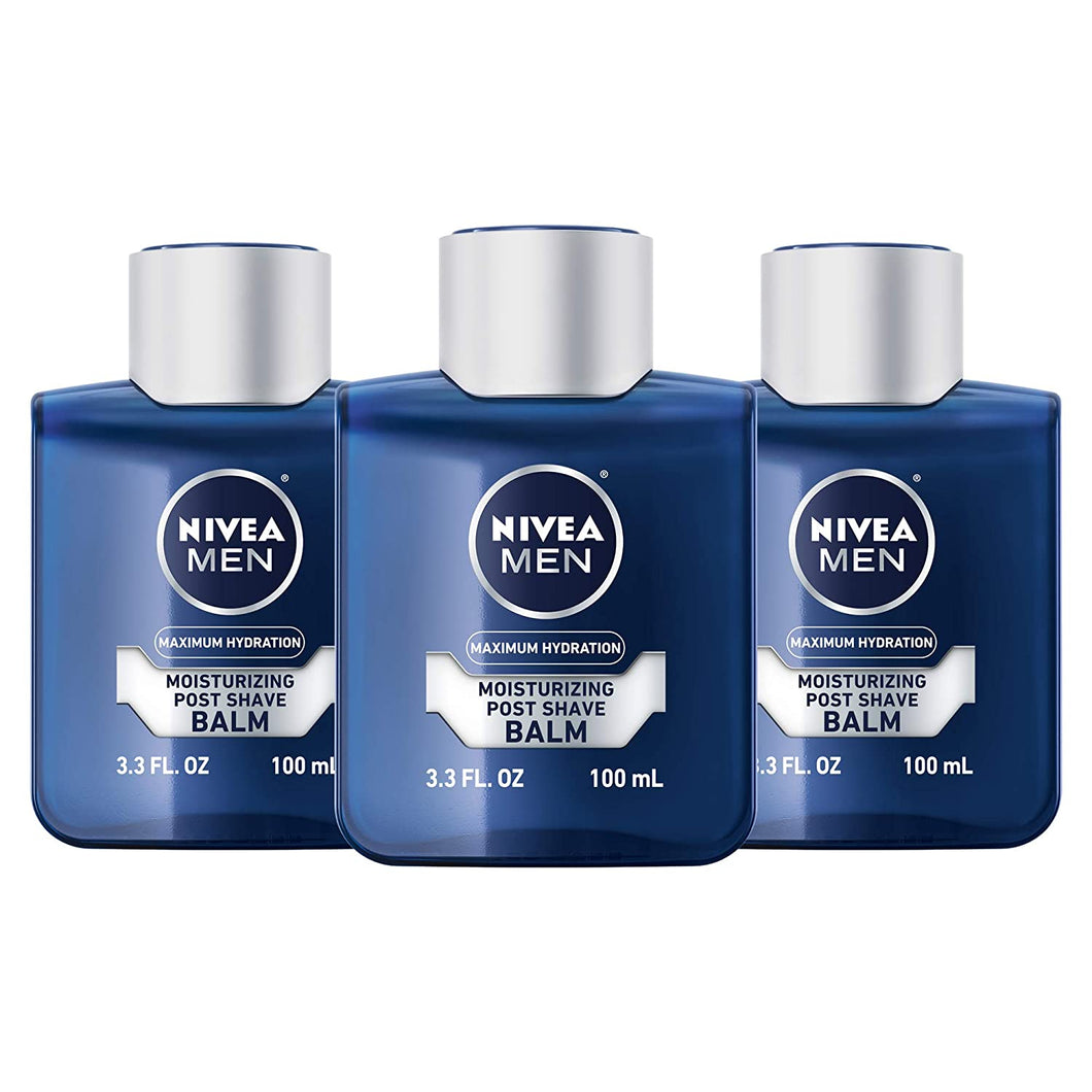 Nivea Men Bálsamo hidratante para después del afeitado de máxima hidratación, 9,9 onzas líquidas (paquete de 3)