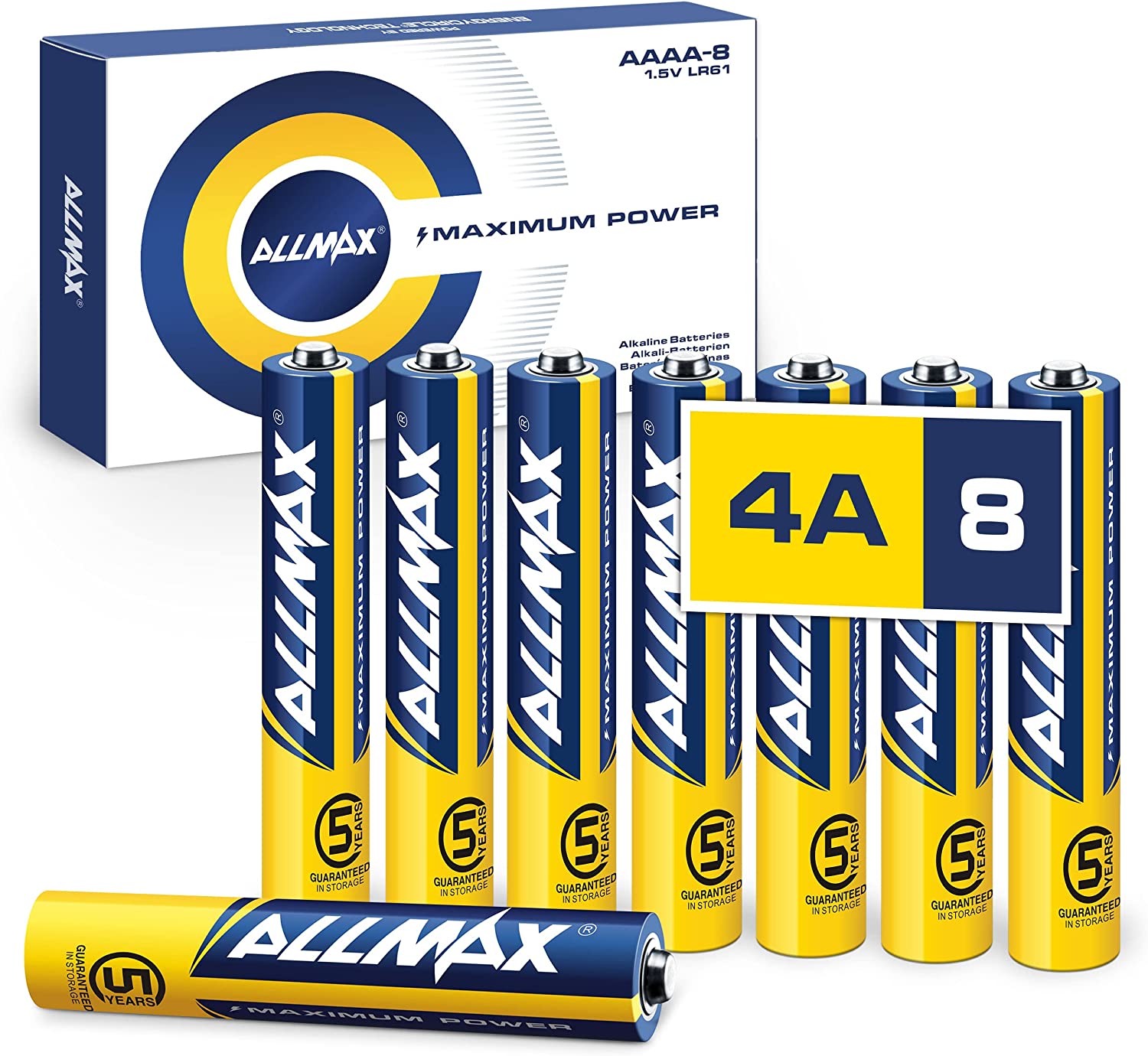 Baterías AAAA de máxima potencia (8 unidades) –