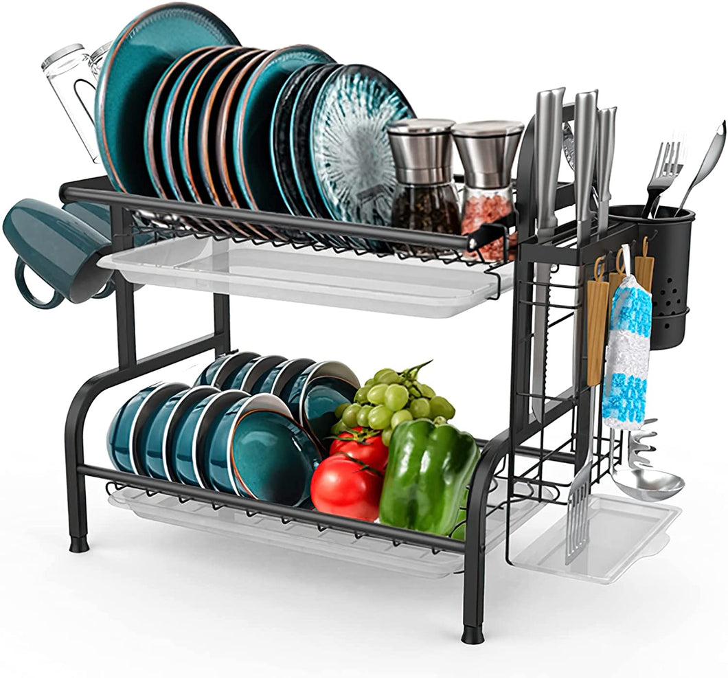 Organizador de cocina de 2 niveles de acero inoxidable NDP136