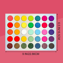 Cargar imagen en el visor de la galería, Paleta de sombra de ojos de 35 colores, paleta de maquillaje pigmentada alta mate y brillo NDP-27
