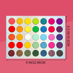 Paleta de sombra de ojos de 35 colores, paleta de maquillaje pigmentada alta mate y brillo NDP-27