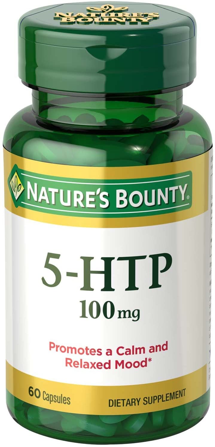 5-HTP, apoyo de ánimo tranquilo y relajado, 100 mg, 60 cápsulas.