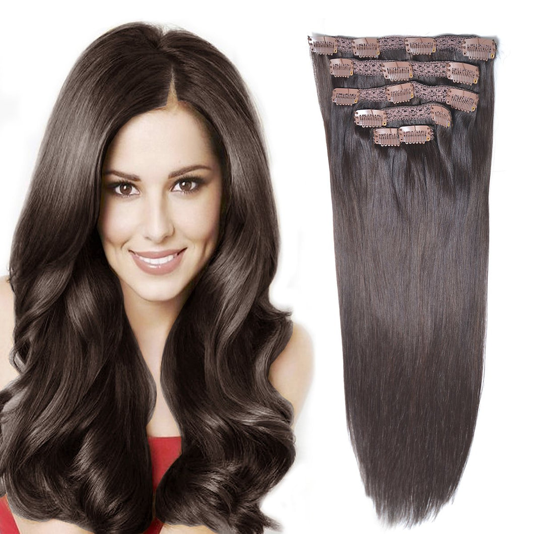 Extensioens de cabello humano con pinzas. , 14