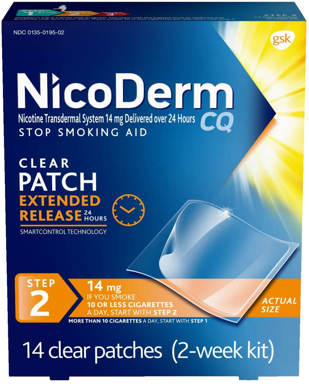 Parche transparente para la fase 2 de Nicoderm para dejar de fumar NDP92