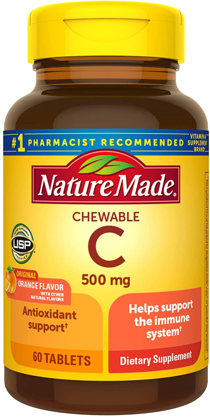Tabletas masticables de vitamina C de 500 mg