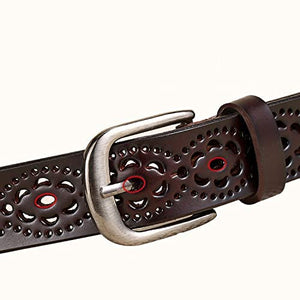 Cinturón de piel con diseño de flores NDP3