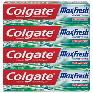 Colgate Max pasta dental blanqueadora 6oz (paquete de 4) NDP35