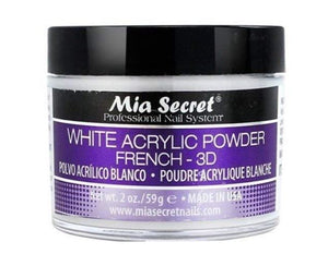 Mia Secret French - Polvo acrílico 3D, blanco