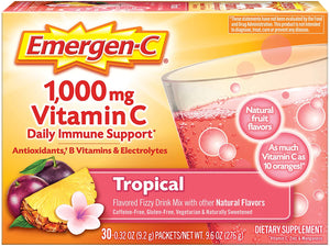 Mezcla para suplemento dietético bebible Emergen-C- 30 paquetes- Sabor Tropical